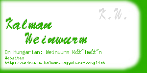 kalman weinwurm business card